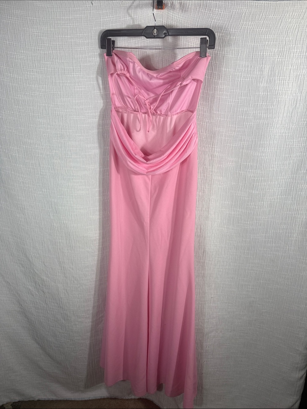 Lucy In The Sky Ruched Strapless Corset Maxi Formal Dress (Pink) small - Picture 6 of 13